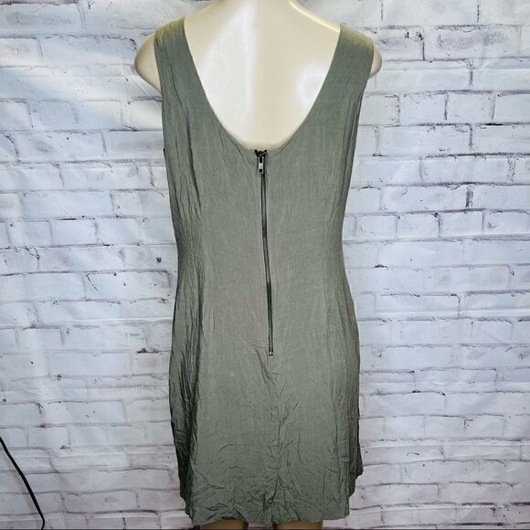 French Connection UK Style Sleeveless Sequin Mini Dress, Green & Gold - Picture 4 of 11